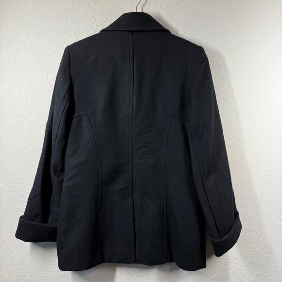Liz Claiborne Women's 100% Wool Black Peacoat Size Small Petite - Picture 8 of 8